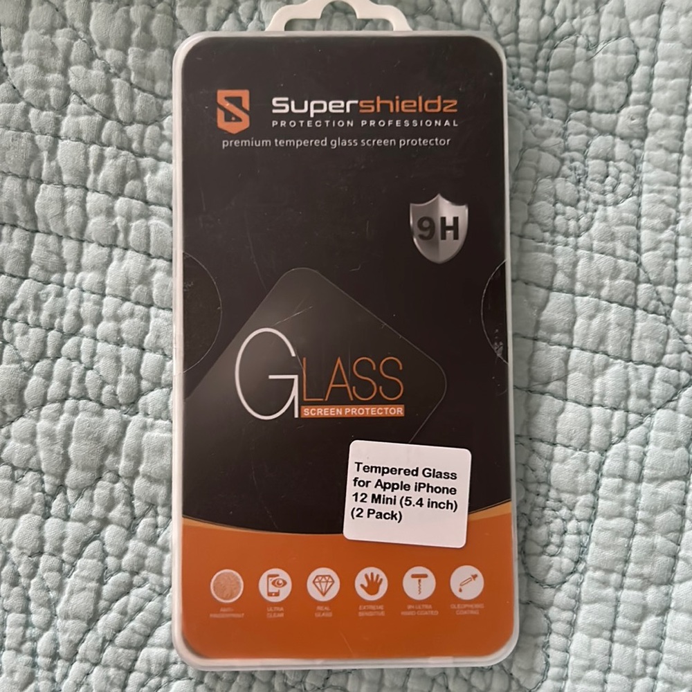 Supershieldz (2 Pack) Designed for iPhone 12 Mini (5.4 inch) Tempered Glass